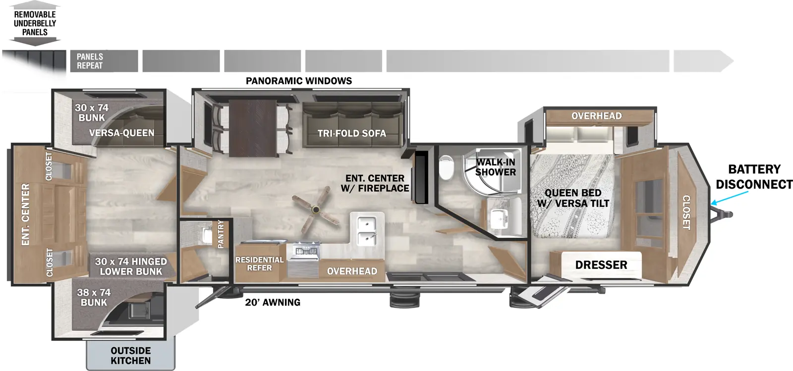 Wildwood Lodge 42QBQ Floorplan